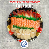 【伽藍皇牌刺身拼盤】挪威三文魚＋加拿大北寄貝＋日本珍寶帶子套餐 (30件免切即食) [新鮮即食] | Aquablue Sashimi Platter [Ready to Serve]