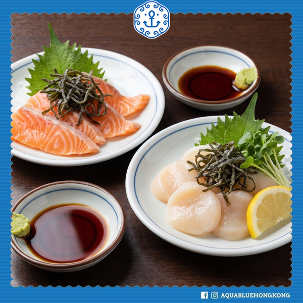 超滋味鹽昆布醃製三文魚/帶子刺身 [新鮮即食] | Norway Salmon Sashimi / Japanese Scallop Sashimi with Fujicco Shio Kombu [Ready to Serve]