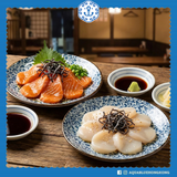 超滋味鹽昆布醃製三文魚/帶子刺身 [新鮮即食] | Norway Salmon Sashimi / Japanese Scallop Sashimi with Fujicco Shio Kombu [Ready to Serve]