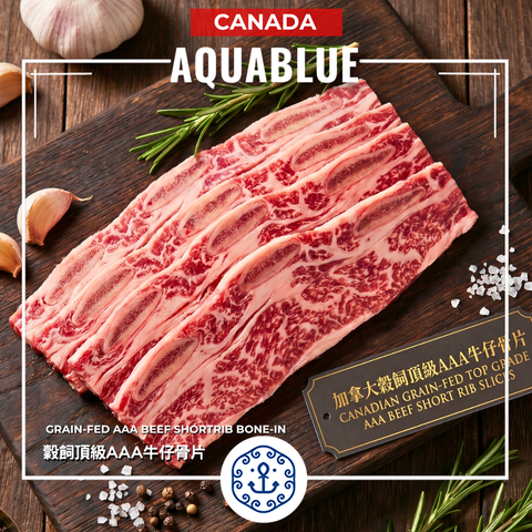 加拿大穀飼頂級AAA牛仔骨片(已切) 300g [需烹調] | Canadian Grain-fed AAA Beef Shortrib Bone-In 300g [Need to be cooked]